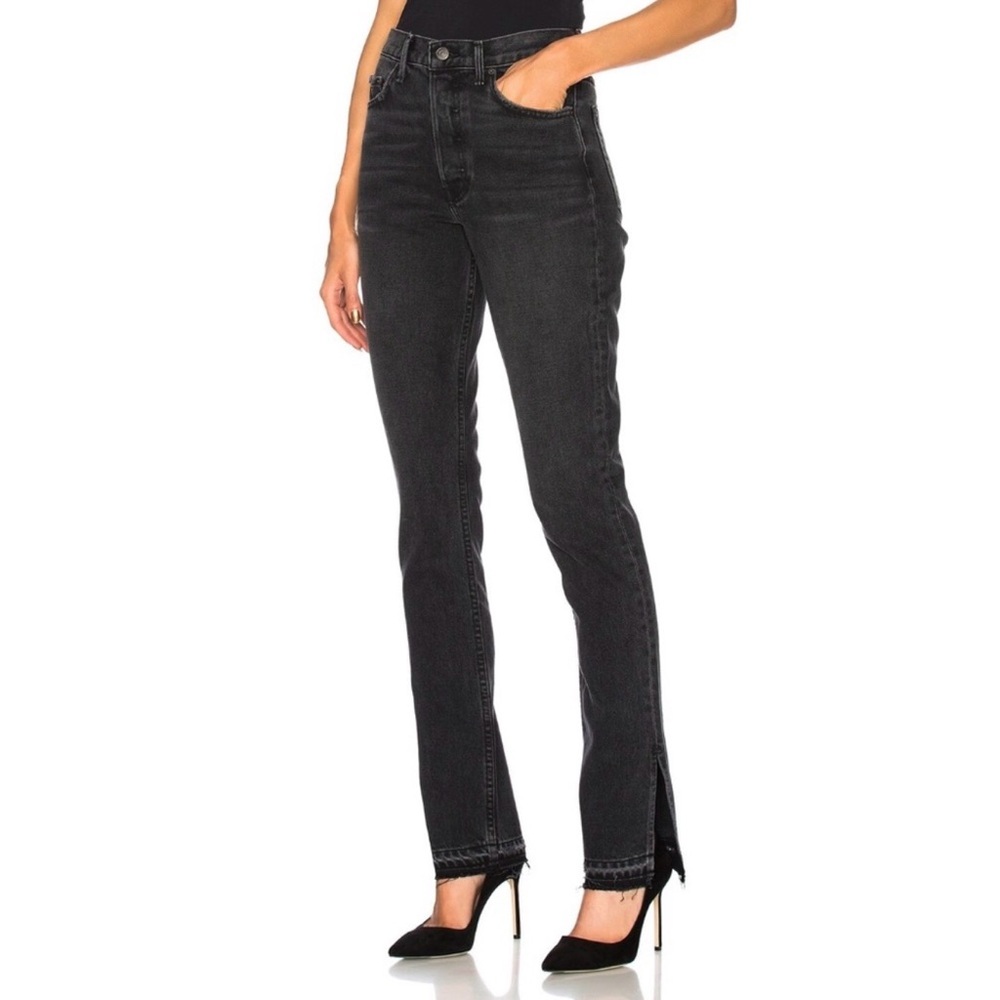 GRLFRND Natalia High-Rise Skinny Split Jean Black  Size 26